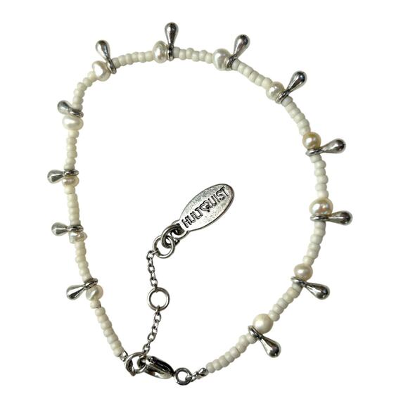 Hultquist Copenhagen Pearls Silverplated Beaded Bracelet Adjustable - Picture 1 of 10